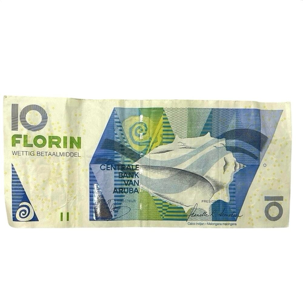 GUC - World Currency- Aruba 10 Florin Banknote – 2012 Series